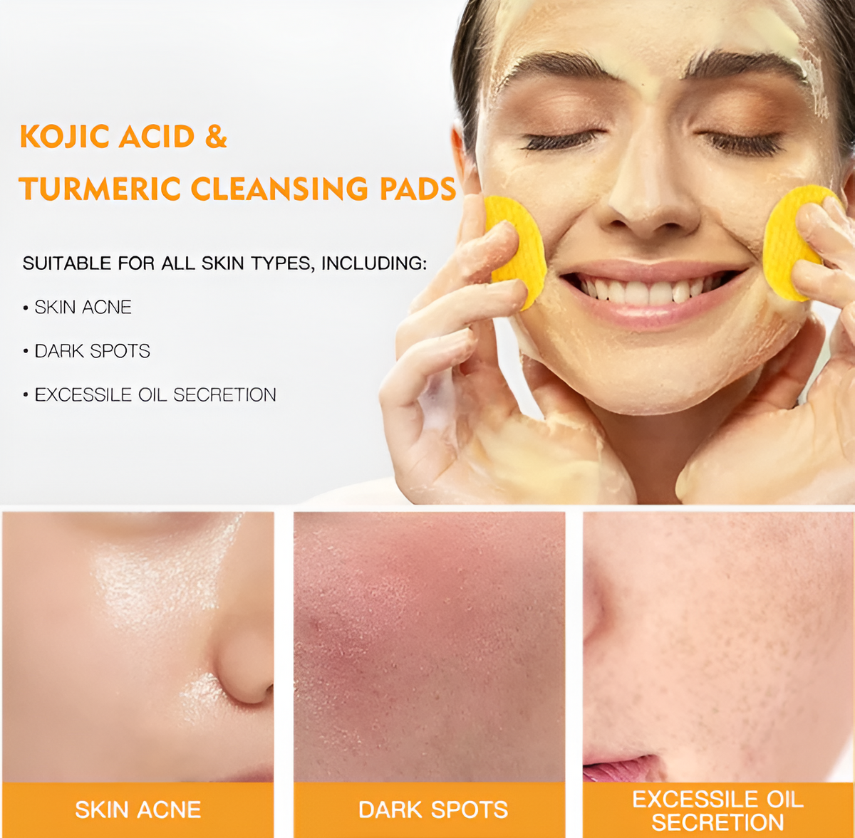 Turmeric & Kojic Acid Cleansing Pads (50 Pads) (Copy)